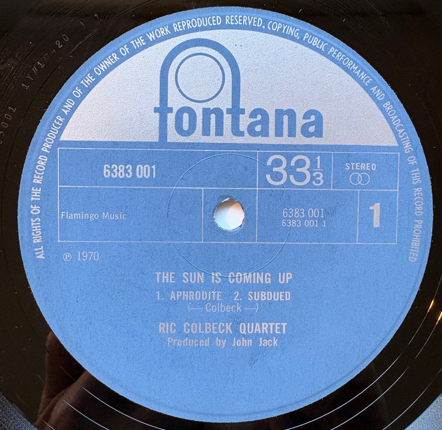 THE RIC COLBECK QUARTET: "The Sun Is Coming Up"