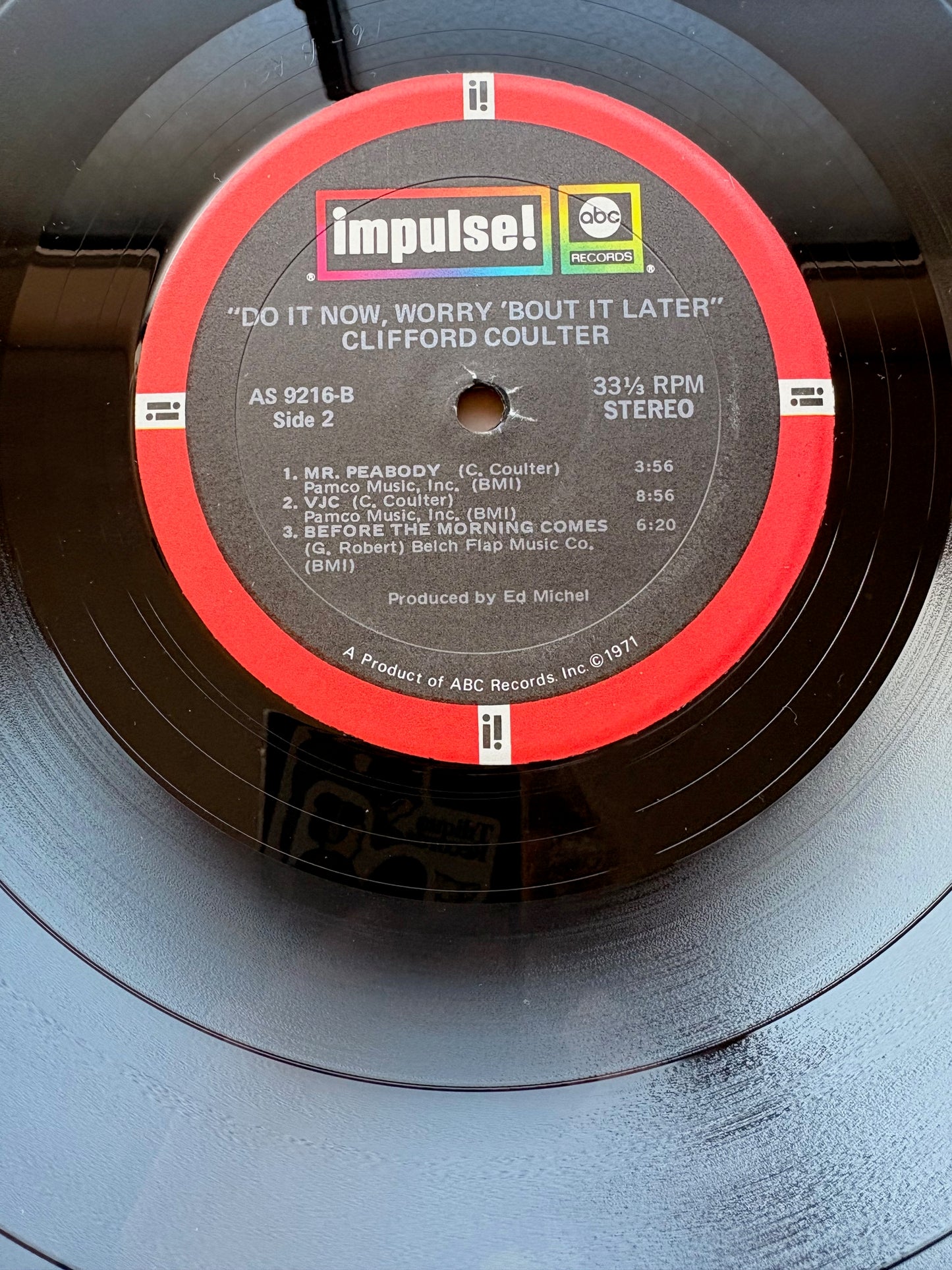CLIFFORD COULTER - "Do It Now, Worry 'Bout It Later" - US 1971 Impulse Original w/ IMPORT OBI
