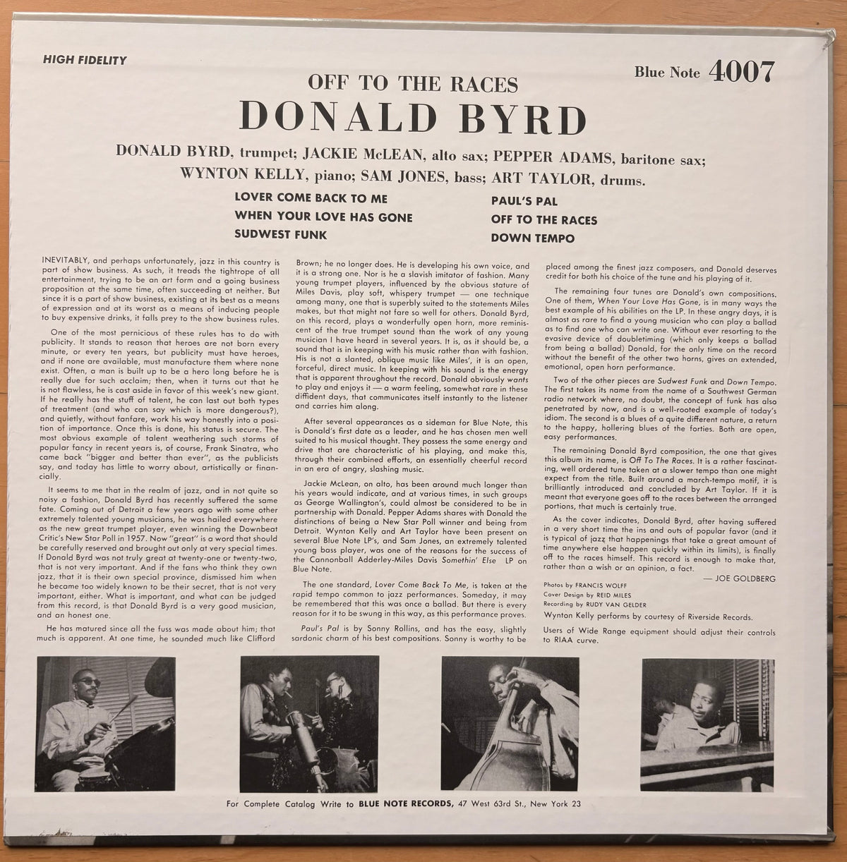 DONALD BYRD - Off To The Races - Blue Note MONO Japan PREMIUM Press w/ OBI MINT