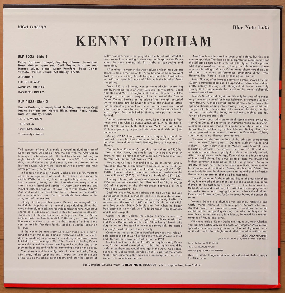 KENNY DORHAM - Afro-Cuban - Blue Note MONO Japan PREMIUM Press w/ OBI MINT