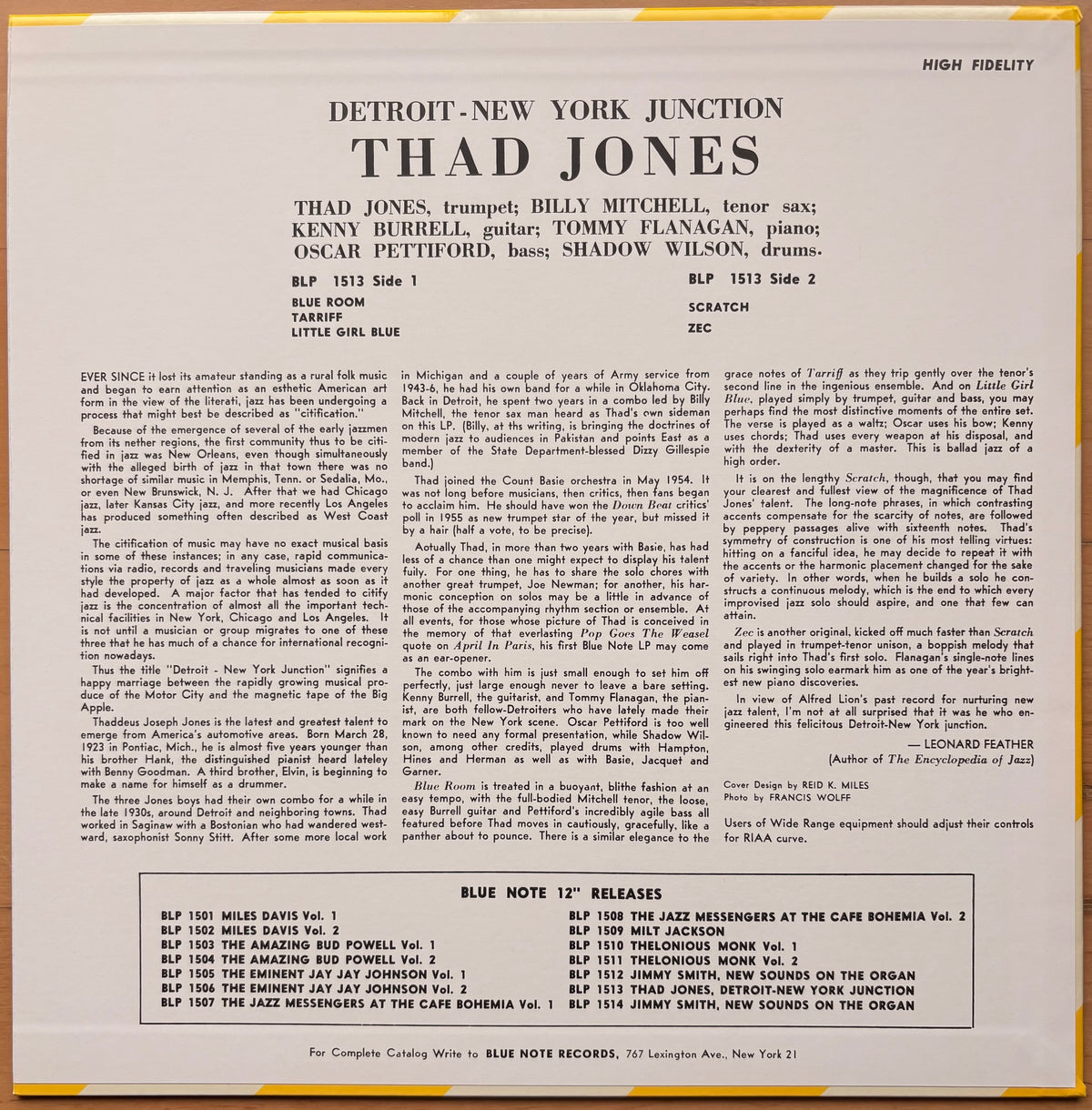 THAD JONES - Detroit - New York Junction - Blue Note MONO Japan PREMIUM Press w/ OBI MINT