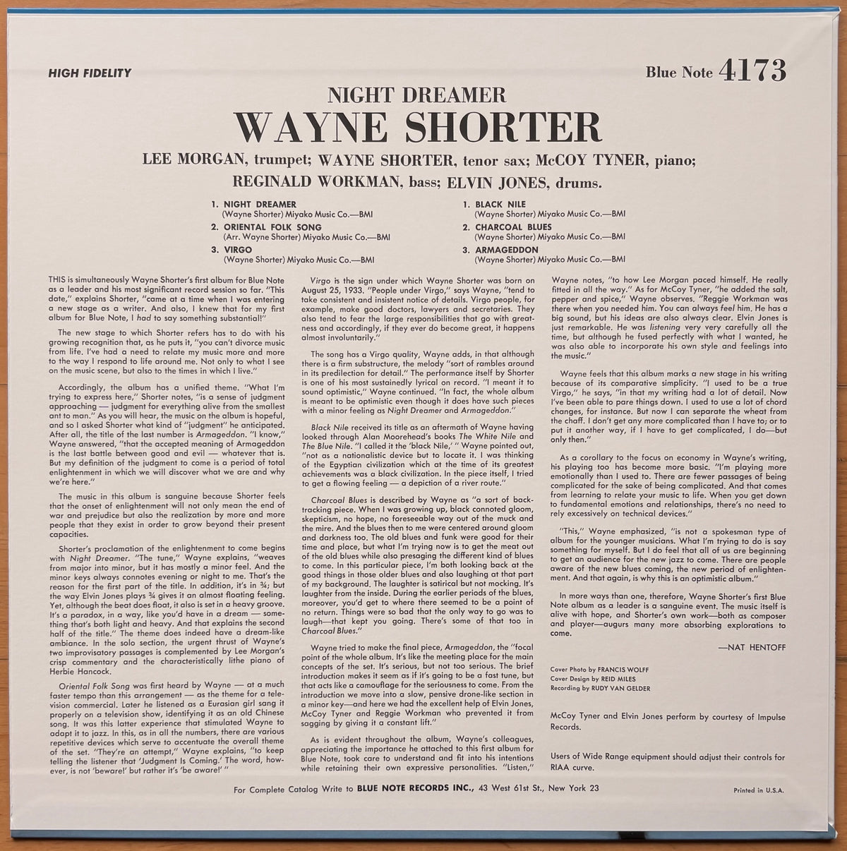 WAYNE SHORTER - Night Dreamer -Blue Note MONO Japan PREMIUM Press w/ OBI MINT