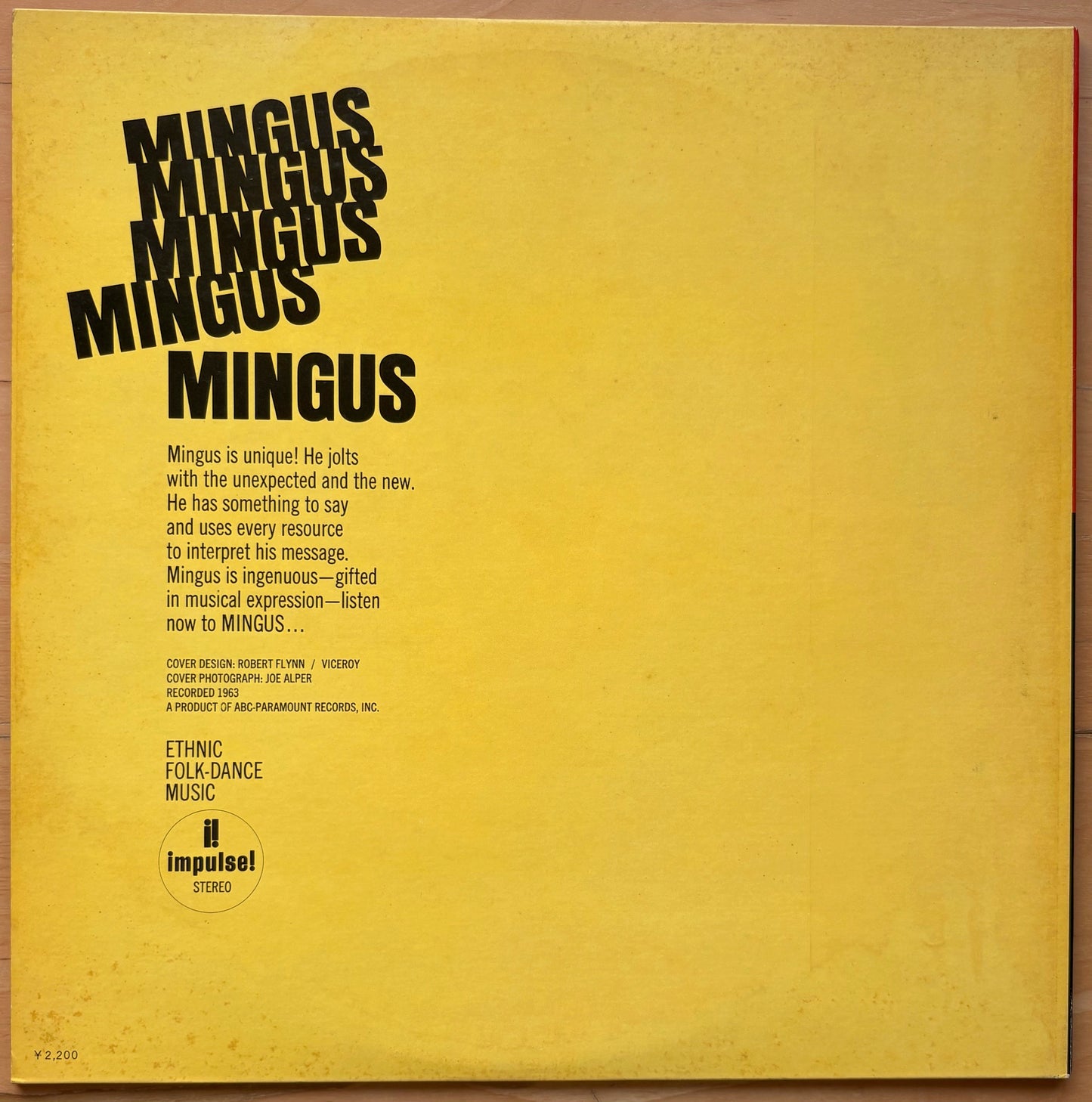 CHARLES MINGUS: "Mingus, Mingus, Mingus, Mingus Mingus" PROMO