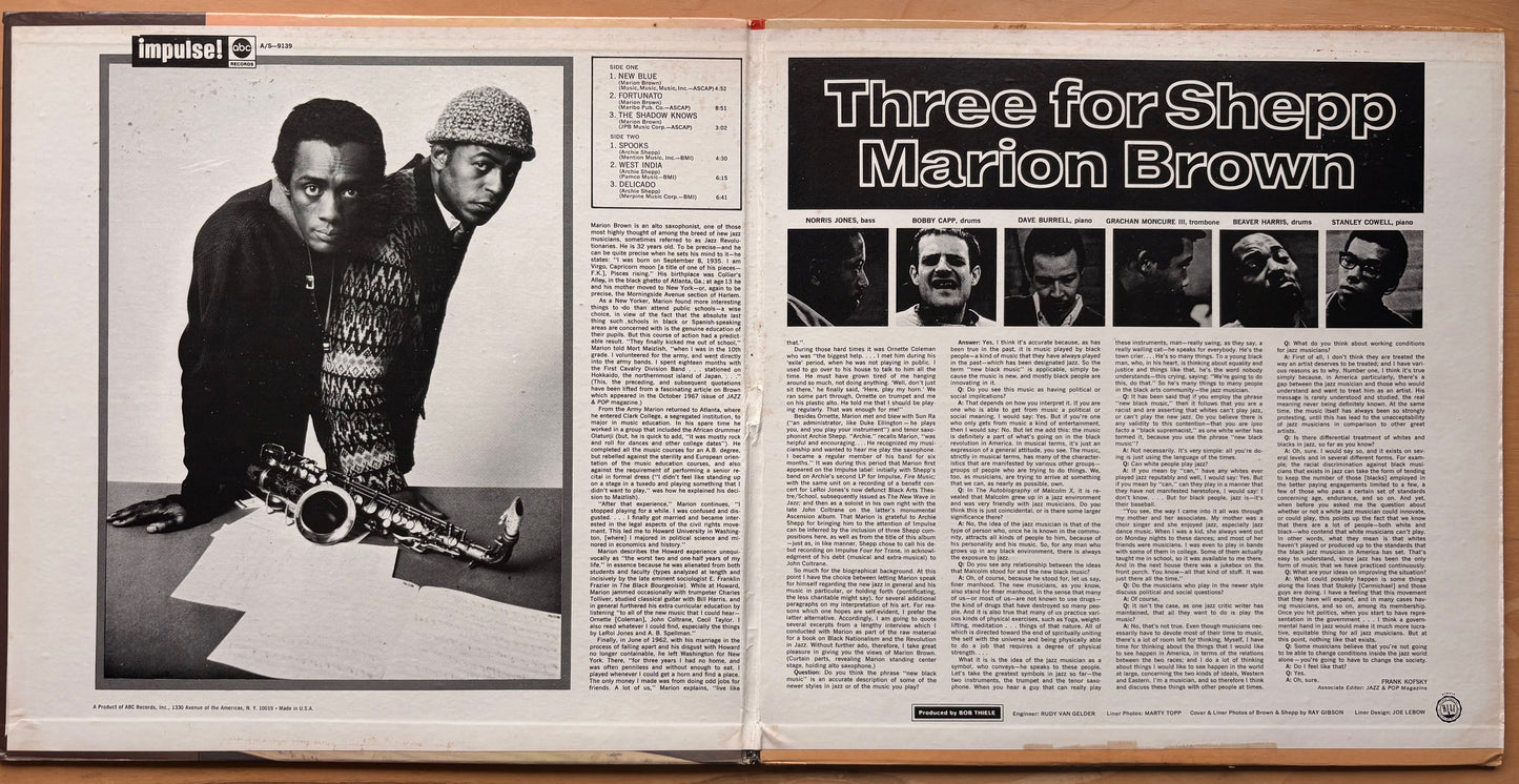 MARION BROWN: "Three For Shepp"