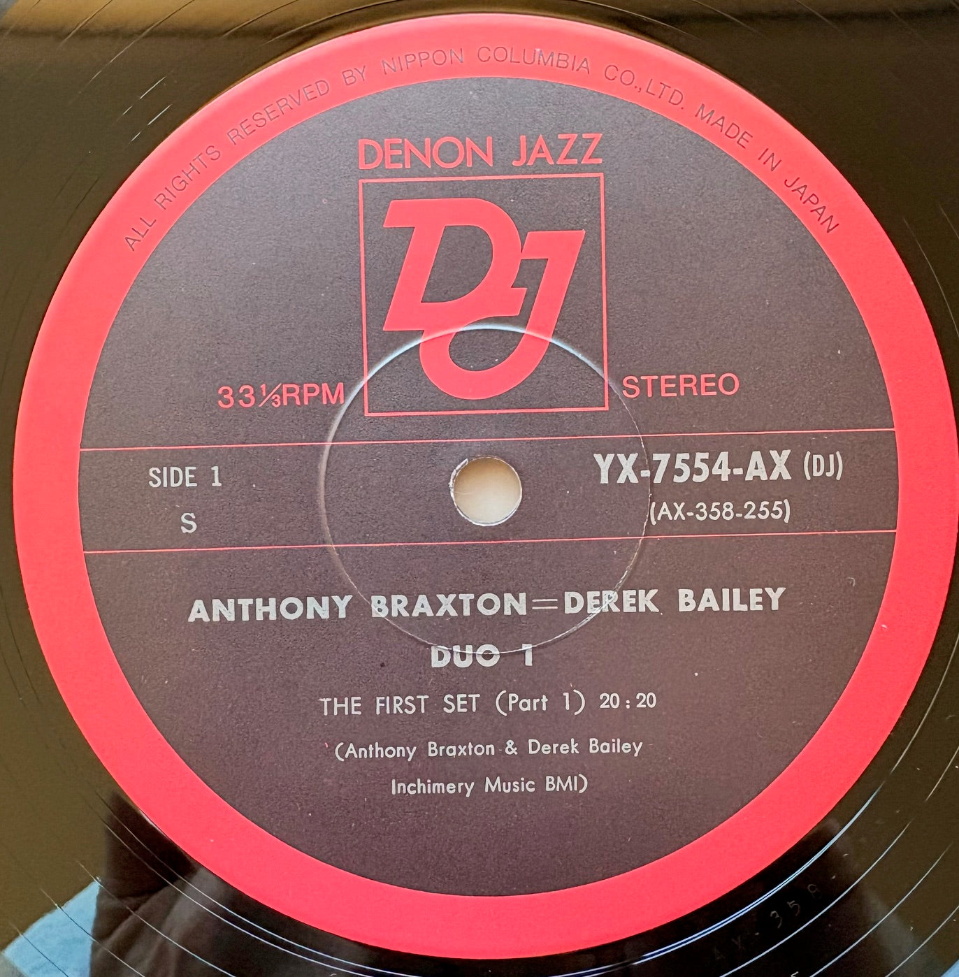 DEREK BAILEY & ANTHONY BRAXTON: "Duo 1"