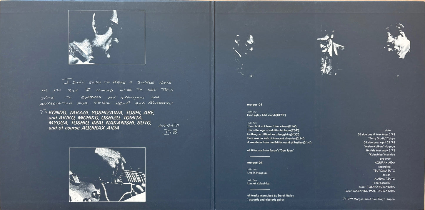 DEREK BAILEY: "New Sights, Old Sounds - Solo Live"