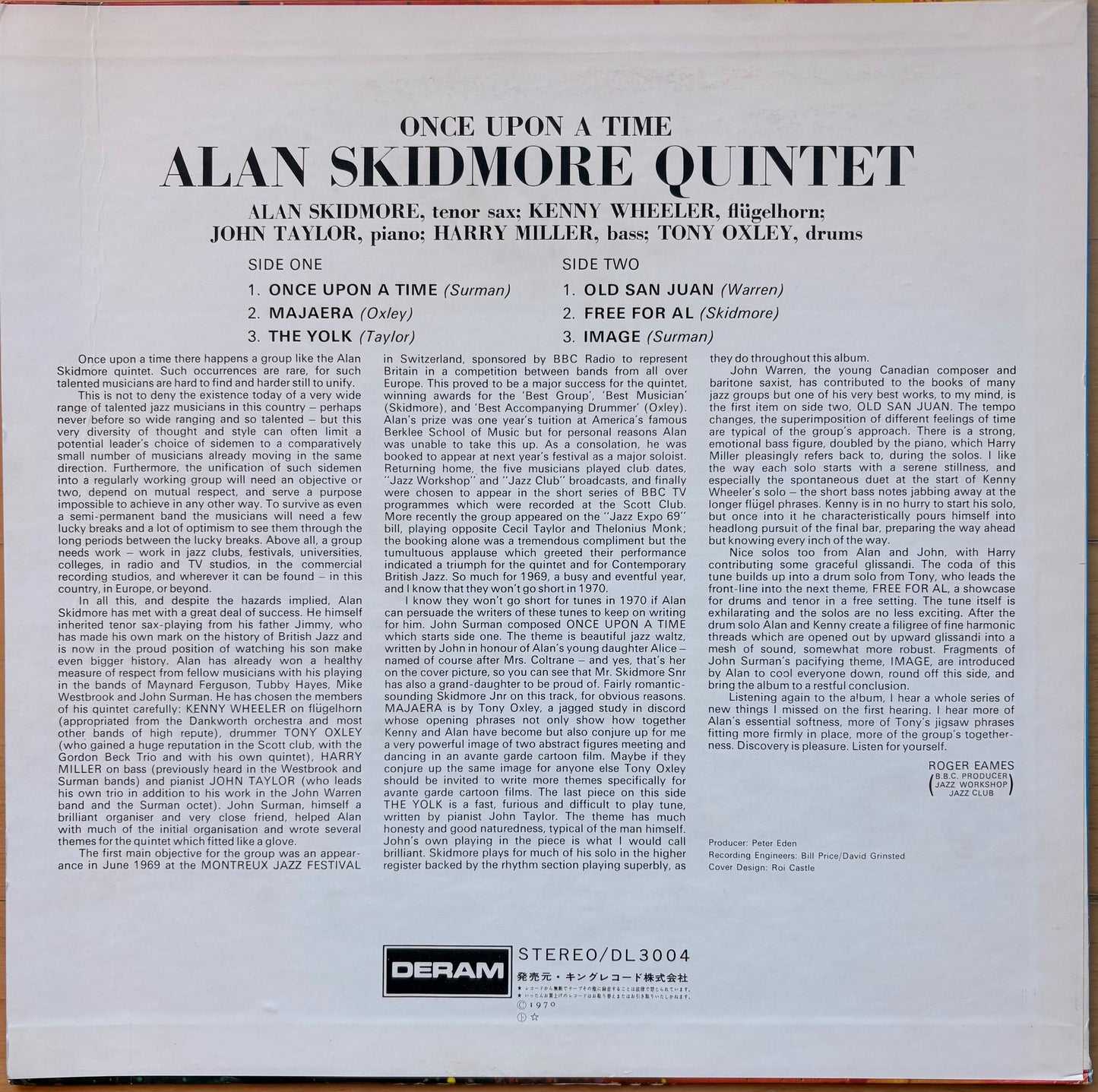 THE ALAN SKIDMORE QUINTET: "Once Upon A Time"