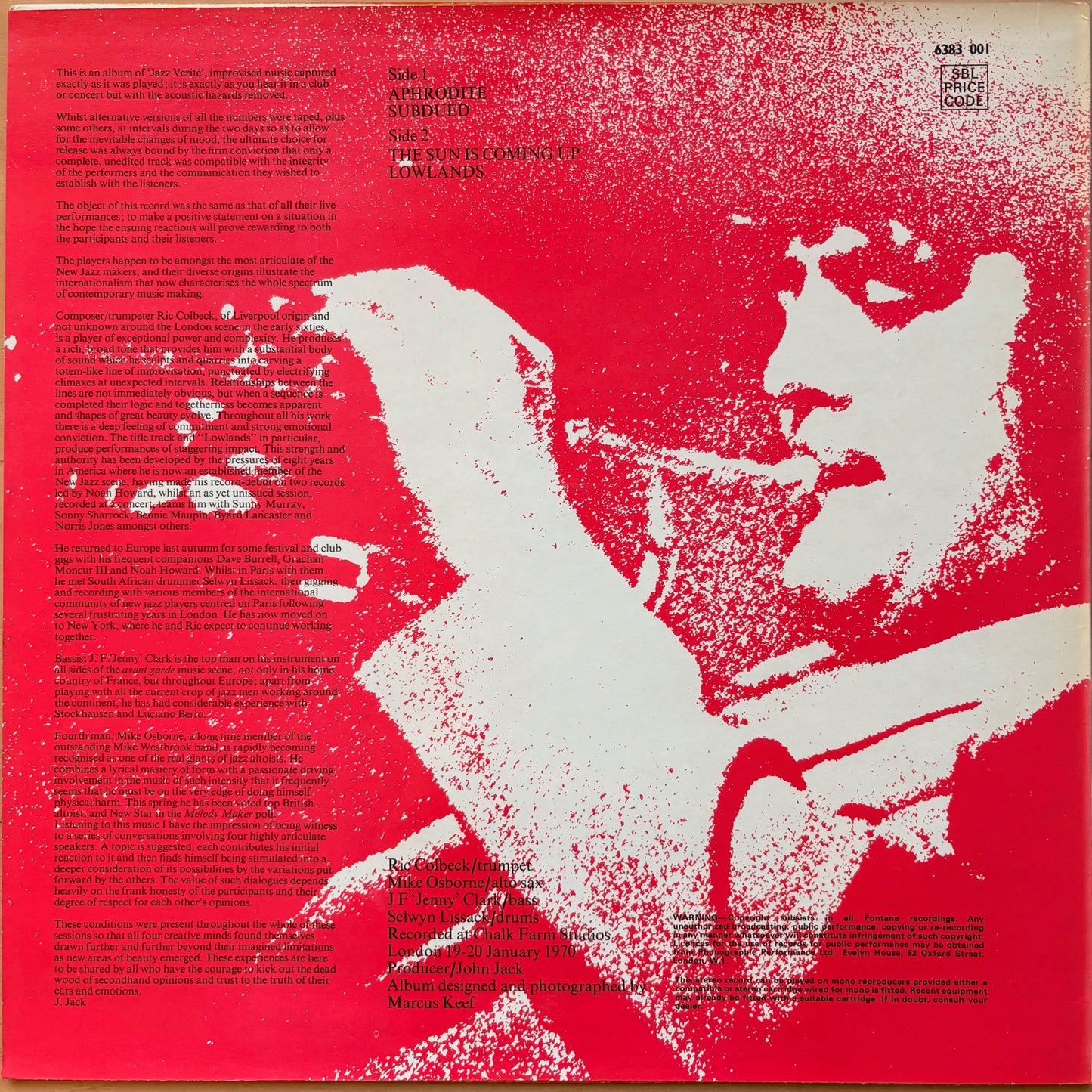 THE RIC COLBECK QUARTET: "The Sun Is Coming Up"