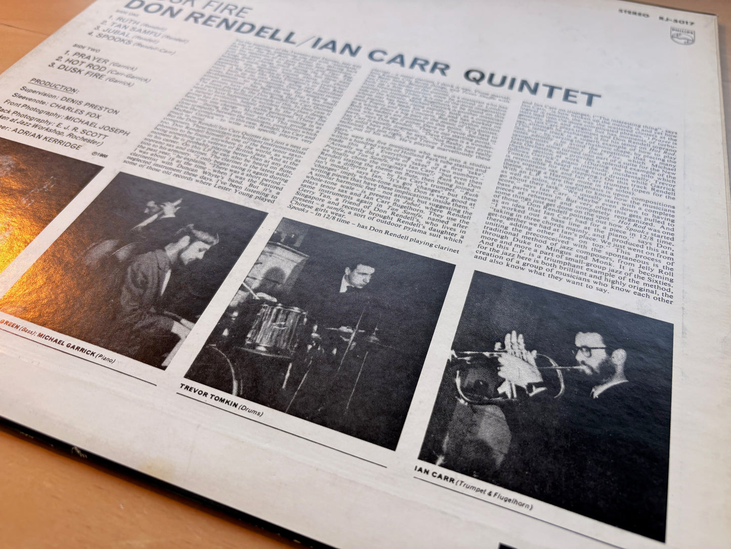 DON RENDELL IAN CARR 5TET: "Dusk Fire" WLB PROMO
