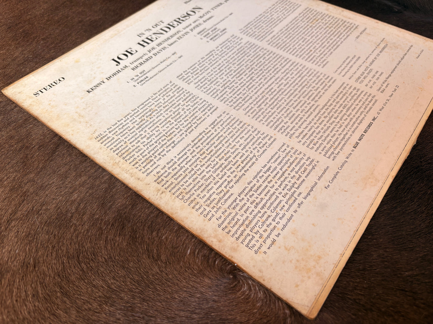 JOE HENDERSON: "In 'N Out" (Blue Note - BST84166)