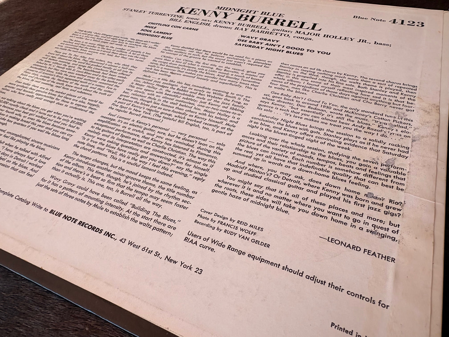 KENNY BURRELL: "Midnight Blue" (Blue Note - BLP4123)