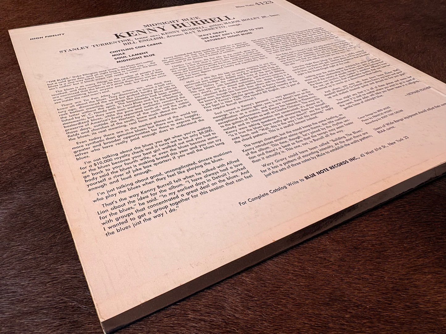 KENNY BURRELL: "Midnight Blue" (Blue Note - BLP4123)