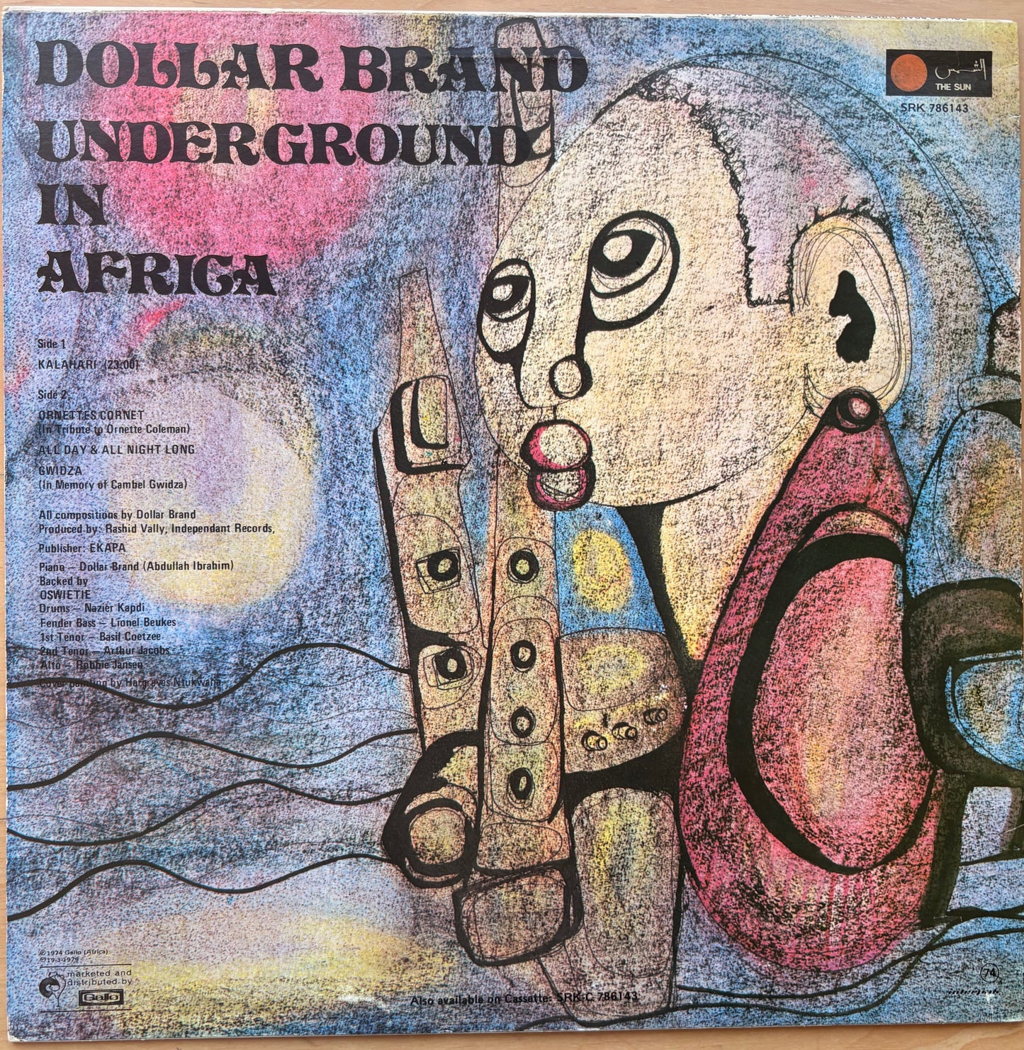 DOLLAR BRAND - "Underground In Africa" Sun Records 1978 South Africa Press