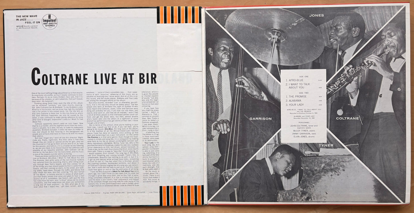 JOHN COLTRANE - "Coltrane Live At Birdland" Japan Impulse with OBI