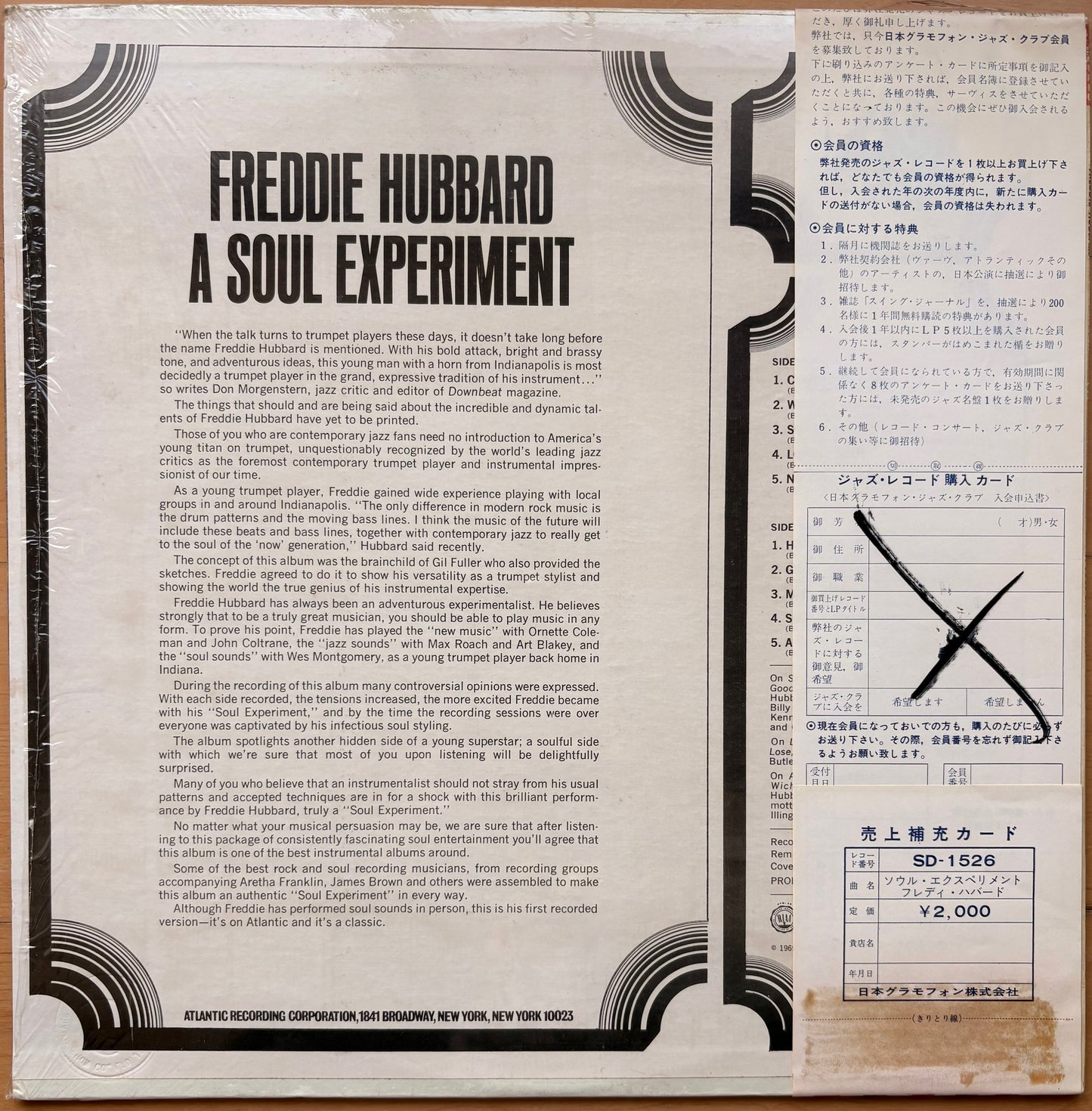 FREDDIE HUBBARD: - "A Soul Experiment" - 1969 US Orig. SHRINK w/ Direct Import OBI