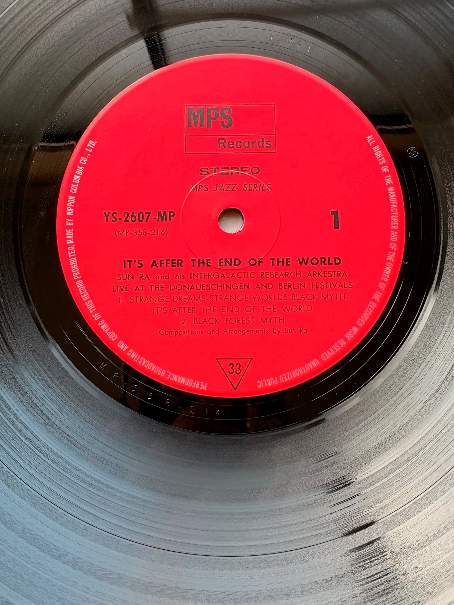 SUN RA And His Intergalactic Research Arkestra - "Live At The Donaueschingen And Berlin Festivals" - 1971 Japan original Press w/ OBI