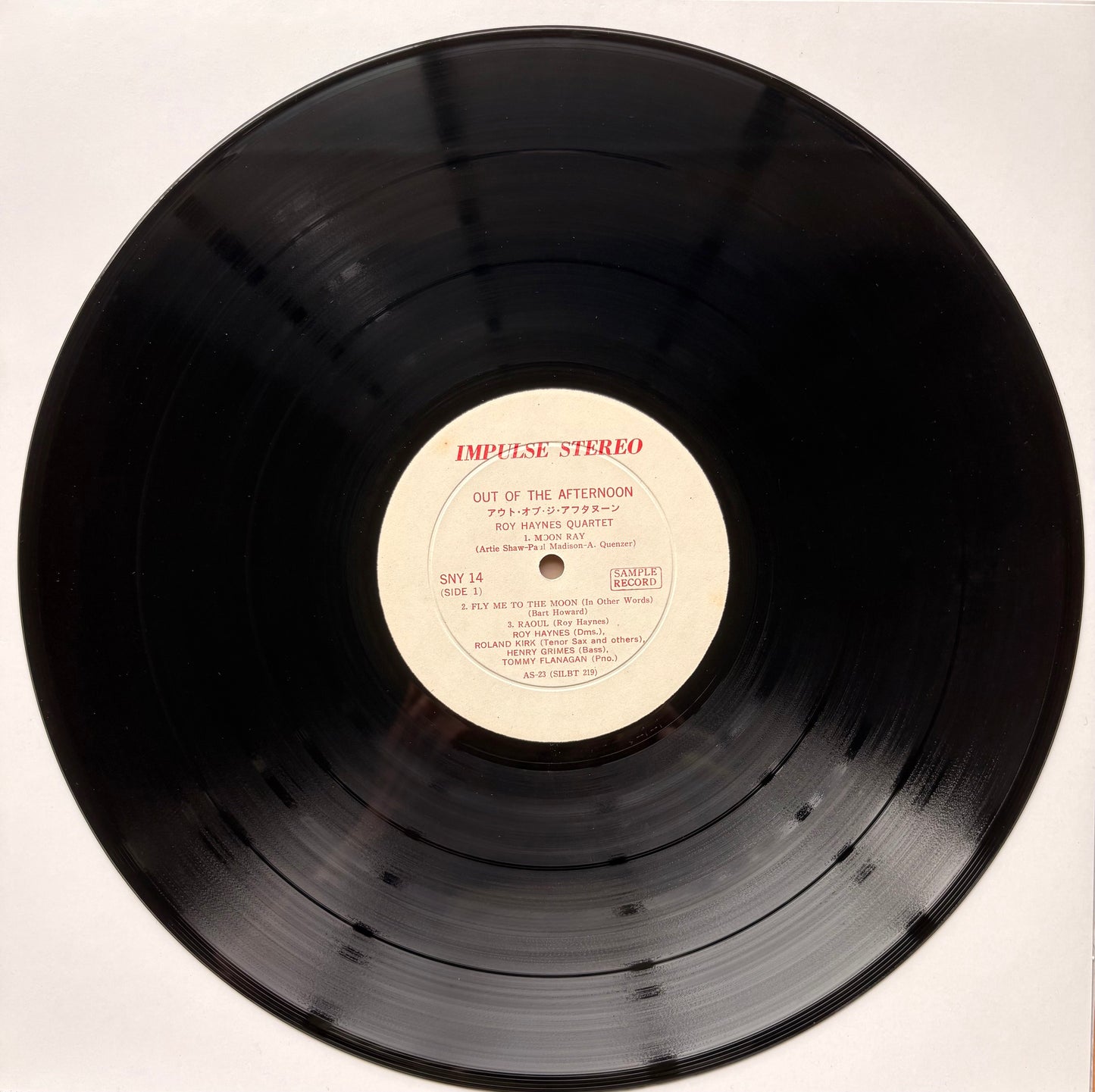 ROY HAYNES QUARTET "Out Of The Afternoon" Japan 1963 first press ORIG Impulse WHITE label PROMO NM!