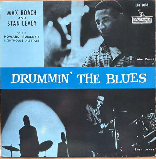 MAX ROACH and STAN LEVEY "Drummin' The Blues" Japan 1961 !st Press Orig White Label PROMO Red Wax!