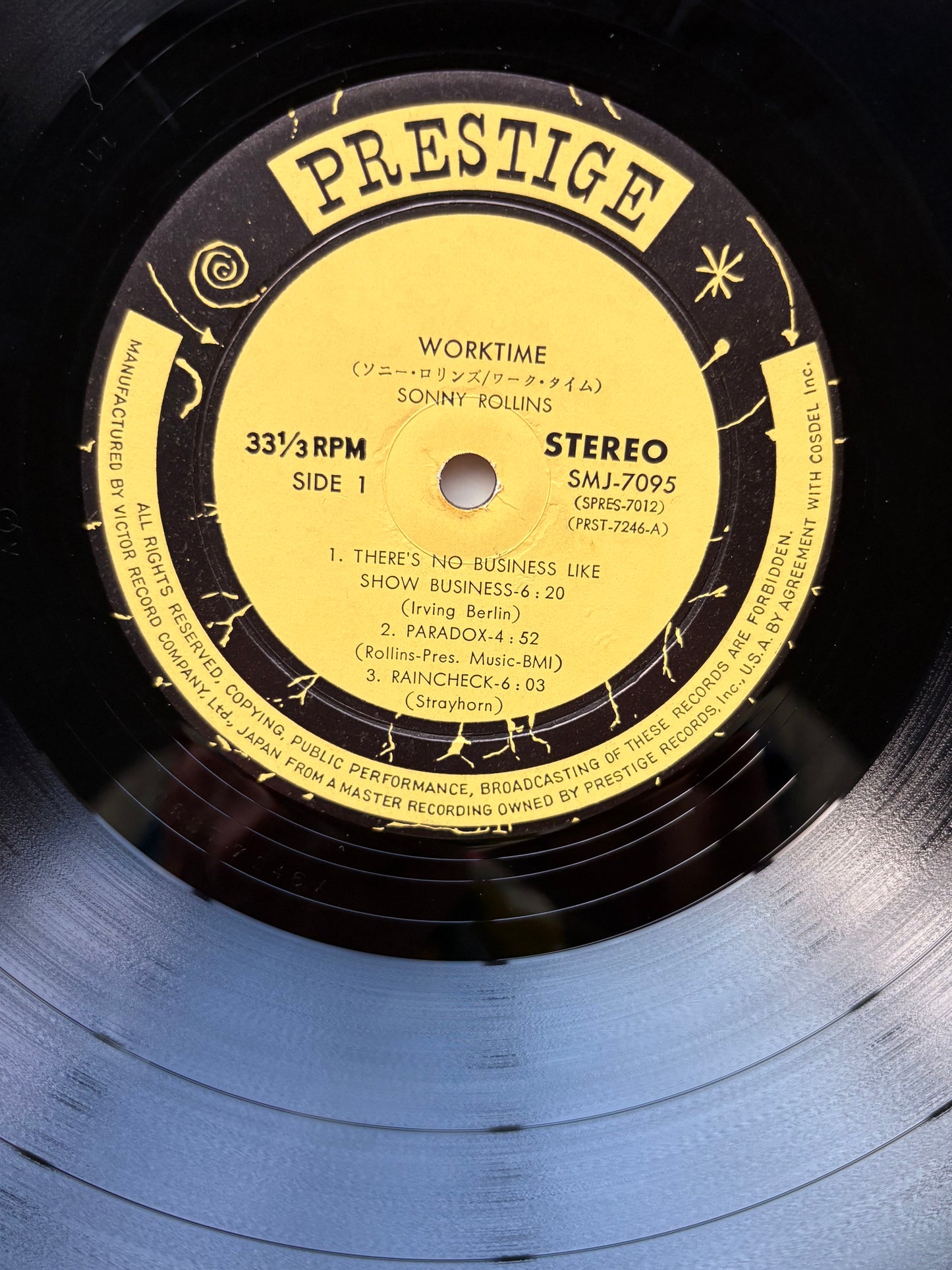 SONNY ROLLINS "Worktime" NM Japan 1st Press Orig. Top condition!